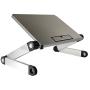 WorkEZ LIGHT Ergonomic Portable Lightweight Folding Aluminum Laptop Cooling Stand & Lap Desk Tray for Bed Couch. Adjustable height angle tilt notebook computer macbook desktop riser table-top holder