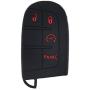 LemSa 2Pcs Keyless Entry Remote Car Smart Key Fob Outer Shell Cover Soft Rubber Protective Case for Dodge Durango Journey Dart Challenger Jeep Renegade Fiat M3N-40821302 / M3M-40821302