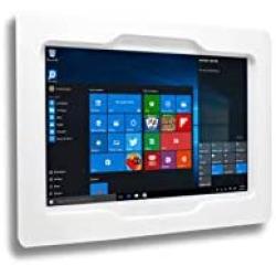 TABcare Security Anti-Theft Acrylic Case for MS Surface Go Used as Kiosk, POS, Store, Show Display. Configured as VESA, Wall Mount, Desktop Stand (White, Desktop Stand)