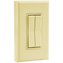 RunLessWire Click for Philips Hue Wireless Dimmer Light Switch, Smart Switch with Battery-Free Installation (Switch, Ivory)