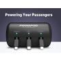 Powapod Multi Car Retractable Cord 3 in 1 Power Charging Station Car Charger, Type C Micro USB Compatible with Cell Phones and Tablets Fast Charge, Shipped from USA