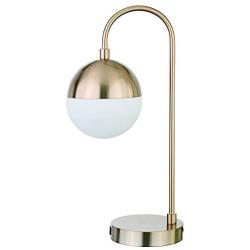 Nocolliny Dimmable Touch Lamp with USB Port, Modern Brass Design