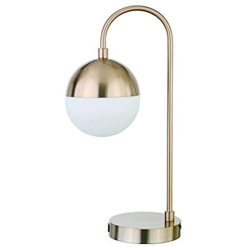 Nocolliny Dimmable Touch Lamp with USB Port, Modern Brass Design