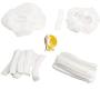 SETH - 100 Pack 21'' Disposable Mop Mob Nonwoven Bouffant Clipped Head Cover Caps | Hair Net | Beauty Salon Spa | Cooking Food Service Catering |Spray Tanning (white)