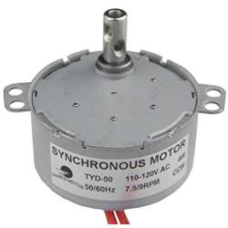 CHANCS TYD-50 Synchronous Motor 110V AC 7.5-9RPM CCW Fixed Rotation 4W Turntable Gear Box for Microwave Oven