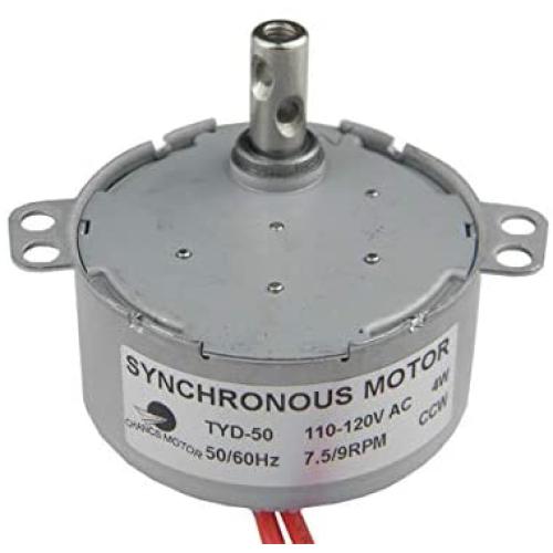 CHANCS TYD-50 Synchronous Motor 110V AC 7.5-9RPM CCW Fixed Rotation 4W Turntable Gear Box for Microwave Oven