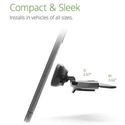 iOttie iTap 2 Magnetic CD Slot Car Mount Holder, Cradle for IPhone Xs Max R 8 Plus 7 Samsung Galaxy S10 E S9 S8 Plus Edge Note 9 & Other Smartphones , Black