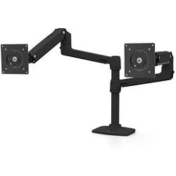Ergotron LX Stacking Dual Monitor Arm, 13-Inch Pole, Matte Black