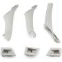 FEXON Light Grey Window Switch Armrest Panel, Inner Door Pull Handle Trim Cover Kits Replacement for 2010-2016 BMW 5 Series 520 523 525 528 530 535 51417225875