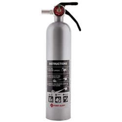 First Alert Fire Extinguisher | Designer Home Fire Extinguisher, Pewter, 2.5 lb, DHOME1 FE1A10GR