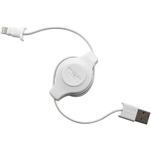 EDG - Apple MFI Certified Retractable Lightning Cable | Charge and Sync Lightning to USB - 3.5 Feet