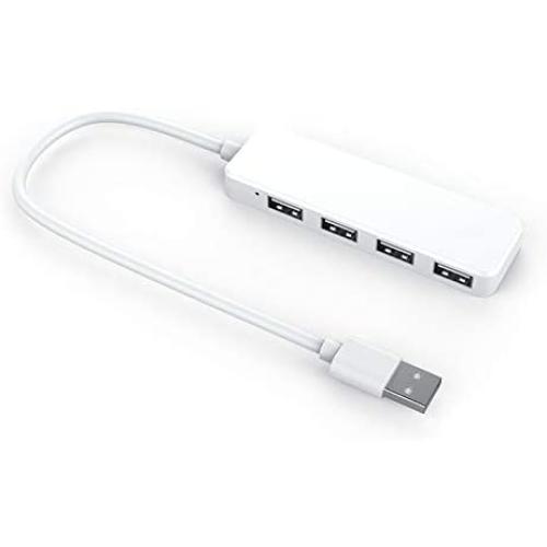 Ultra-Thin USB 2.0 HUB hub Flat one with Four USB Splitter Extender-White