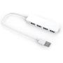 Ultra-Thin USB 2.0 HUB hub Flat one with Four USB Splitter Extender-White