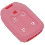 LemSa 2Pcs Keyless Entry Remote Car Smart Key Fob Outer Shell Cover Soft Rubber Protective Case for GMC Acadia Terrain Yukon Chevrolet Suburban Tahoe HYQ1AA 13584502 1551A-AA, Black Pink