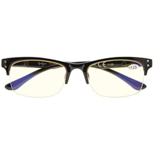 Anti Blue Rays Glasses Women,Half-Rim Computer Reading Eyeglasses
