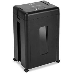 WOLVERINE 15-Sheet Super Micro Cut High Security Level P-5 Heavy Duty Paper/CD/Card Shredder for Home Office, Ultra Quiet by Manganese-Steel Cutter and 8 Gallons Pullout Waste Bin SD9520 (Black ETL).