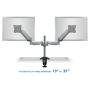 Mount-It! Dual Arm Monitor Mount | Dual Monitor Arm Stand | Two Full Motion Articulating Adjustable Gas Spring | Fits 22 23 24 27 Inch VESA Compatible Computer Screens | C-Clamp Desk Mount
