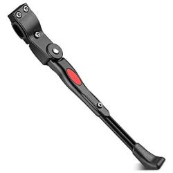 Emoly Upgraded Bike Kickstand Adjustable Aluminium Alloy Bicycle Side Kickstand Fit for 22'' 24'' 26'' 28'' Mountain Bike Black