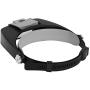 Headband Magnifying Glass with 2 LED Lights Optical Head Wearing Magnifier 1.5X 3X 6.5X 8X Head-Mounted Headset Jewelry Visor Magnifier Glass Loupe for Reading Electronics Watch Repair
