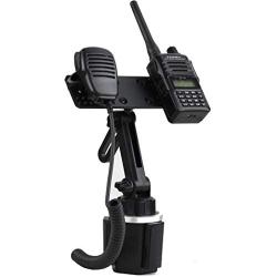 Cup Holder Mount with Height Adjustment and Mic Holder for Anytone BaoFeng Icom Kenwood Yaesu Wouxon HTs