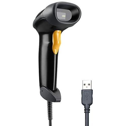 Evnvn USB Wired 1D 2D Barcode Scanner, CCD QR PDF417 Data Matrix Screen Image Scanning Handheld Bar Code Reader with Auto-Sensing Scan for Warehouse, Bookstore, Express