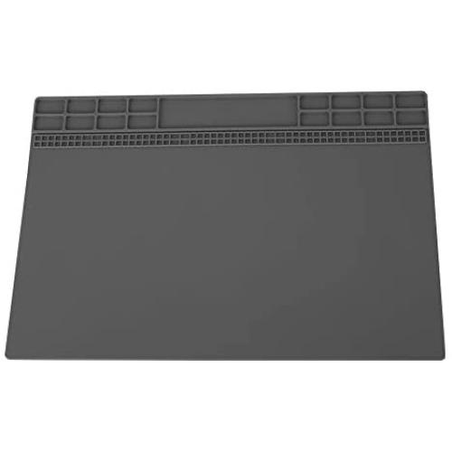 Magnetic Silicone Solder Pad 35x25cm 500℃ Heat-Resistant Multi-Purpose Anti-Static Mat for DIY Watch Phone Electronics Repair Maintenance Platform with Screw Notches(Grey) Magnetic Silicone Solder Pad 35x25cm 500℃ Heat-Resistant Multi-Purpose Anti-Static Mat for DIY Watch Phone Electronics Repair Maintenance Platform with Screw Notches(Grey)