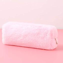MHDGG Makeup Bag Pencil Case,Cute Plush Pencil Case Pouch Bag Travel Toiletry Bag Cosmetic Make Up Organizer for Women and Girls,Pink