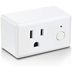 Feit Electric WiFi Work with Alexa and Google Home, Feit App, No hub required, Remote Control From Anywhere 15 Amp Smart Outlet Plug, Indoor, White