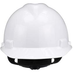 MSA-475358 White V-Gard Polyethylene Cap Style Hard Hat With 4 Point RatchetRatchet Suspension