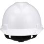 MSA-475358 White V-Gard Polyethylene Cap Style Hard Hat With 4 Point RatchetRatchet Suspension