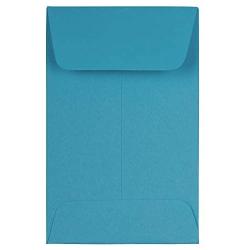 JAM PAPER #1 Coin Business Colored Envelopes - 2 1/4 x 3 1/2 - Blue Recycled - 50/Pack