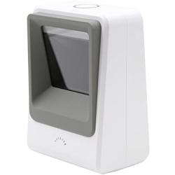 TEEMI Handsfree 1D 2D Barcode Scanner, with Top Trigger Button, QR Omnidirectional Desktop USB Automatic Bar Code Imager, Capture Screen barcodes, TMSL-60 White