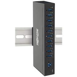 Tripp Lite 10-Port USB 3.0 Hub, Industrial USB Splitter for USB Charging and Data Transfer, 5 Gbps, Iron Housing (U360-010-Ind)