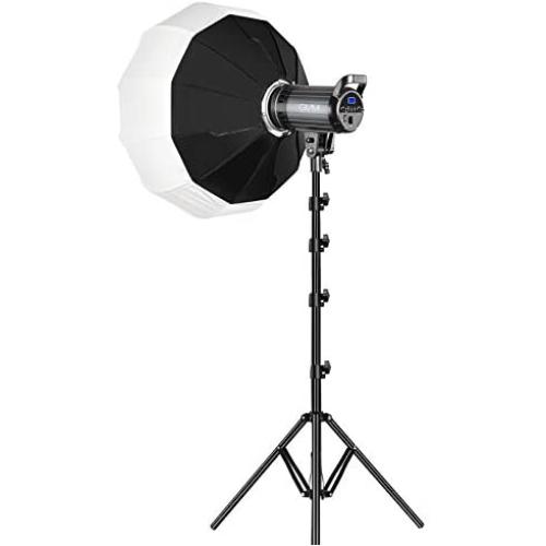 Bi-Color LED Video Light, GVM 100W Photography Lighting with Bowens Mount, APP Control System, Lantern Softbox Video Lighting Kit for YouTube Outdoor Studio, Dimmable 3200K-5600K, CRI 97+