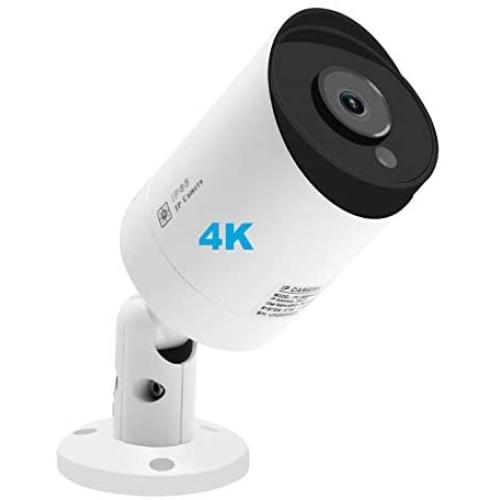 Anpviz 4K 8MP IP66 POE IP Security Bullet Camera Indoor Outdoor with Microphone, Audio, Wide Angle 2.8mm Lens,3864x2160 Megapixels UltraHD 98ft,SD Card Slot, IPC-B880WD-S