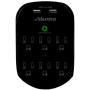 Maxxima 6 Outlet Dual USB Adaptor Plug Grounded 2.4A Port 490 Joules Surge Protector, USB Charger, Black