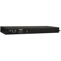 Tripp Lite 1.4kW Single-Phase Monitored PDU with LX Platform Interface, 120V Outlets (8 5-15R), 5-15P, 12ft Cord, 1U Rack-Mount, TAA (PDUMNH15 )