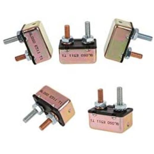 GLOSO E511 Stud Type Circuit Breakers, Auto Reset (T1), Harley Davidson, No Bracket - 5 Pack (15A)