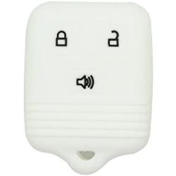 SEGADEN Silicone Cover Protector Case Holder Skin Jacket Compatible with FORD LINCOLN MAZDA MERCURY 3 Button Remote Key Fobs FCC CWTWB1U345 CWTWB1U331 GQ43VT11T CV2715 White