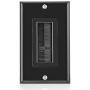Mxtechnic Brush Wall Plate Decora Style, Cable Pass Through Insert for Wires, Single Gang Cable Access Strap, Wall Socket for HDTV, HDMI, Wall Cables Brush Plate (1Plate, Single Gang Black)