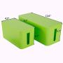 Patioer Cable Management Organizer Box Power Strips Hider Power Cords Hider for Desk, TV, Computer, USB Hub,Cords (Set of Two) (Green)
