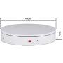 ComXim Professional 360 Degree Photography Turntable for Product Photography, 15.8in(40cm) Diameter,Manual Rotation or Plug-in Rotation,Adjustable Speed and Direction, to dispaly Products (White)