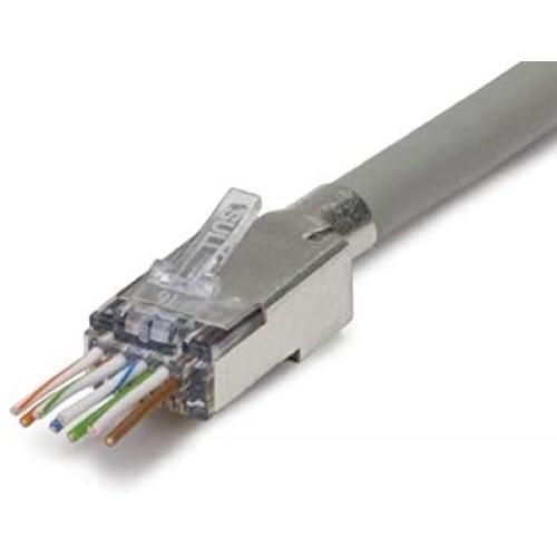 Platinum Tools Ezex44 Shielded RJ45 External Ground Connector 50/Jar Accessory Box (202051J)