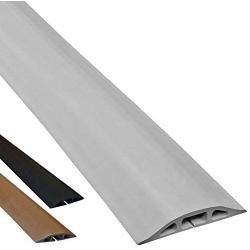 Electriduct D-2 Low Profile Rubber Duct Cord Cover Floor Cable Protector - 5 Feet - Gray (Raw Rubber Material)