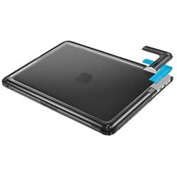 Speck 13'' Macbook Pro w/without Touch Bar Presidio Clear Case, IMPACTIUM 4-Foot Drop Protected Macbook Case that Resists UV Yellowing with On-The-Go Protection, Black