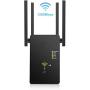 Super Boost WiFi Extender Signal Booster, WiFi Booster,360° Full Coverage Up to 2500 sq.ft,1200 MBPS WiFi Repeater 2.4 & 5GHz Dual Band WiFi Extender- Covers 15 Devices with 4 Antennas