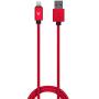 vCharged Red 2 FT MFi Certified iPhone Charger Nylon Braided USB Compatible w/AirPods, iPhone & iPad