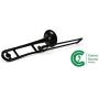 pInstrument Plastic pBone Trombone - Mouthpieces and Carrying Bag - Bb Authentic Sound for Student & Beginner - Durable ABS Construction - Black