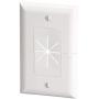 DATA COMM Electronics 45-0017-WH Split Style TV Plate with Flexible AV/HDMI Cable Pass-Through - White