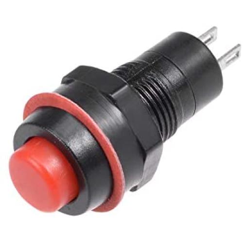 uxcell 5pcs 10mm Momentary 2P Plastic Mini Round Push Button Switch Red SPST Nomally Open